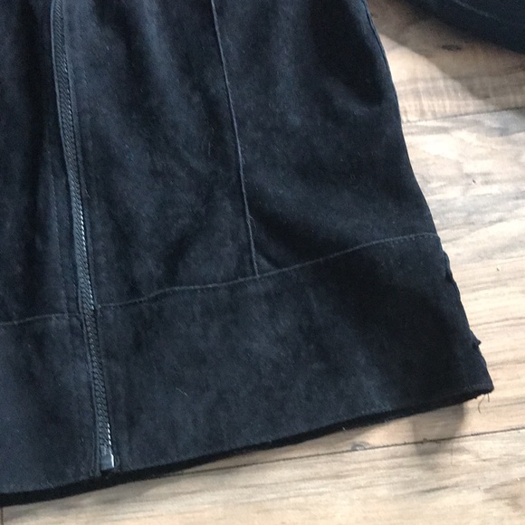 GABO black faux suede jacket size large - Picture 7 of 13